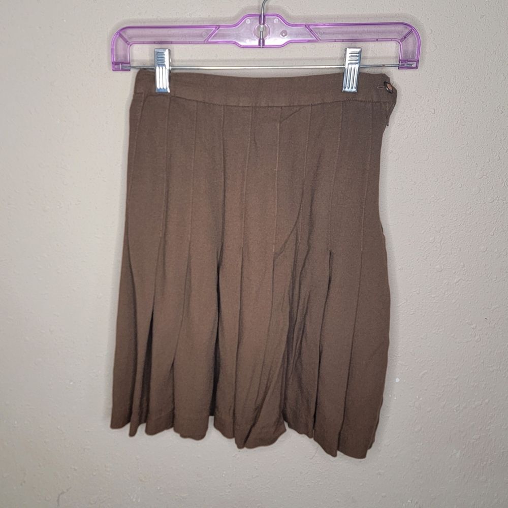 Brown Knee-Length Skirt